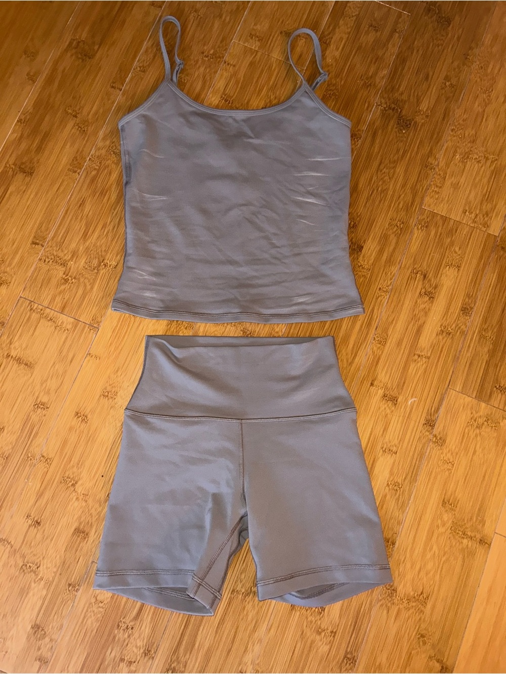 Aritzia Active Tank and High-Waist Bike Shorts Set